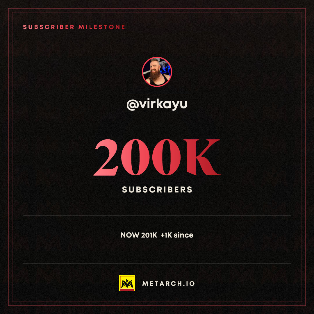 Virkayu subscriber milestone: 100,000 subscribers, now 202,000